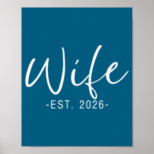 Poster Femme est 2026 mariés lune de miel mariage couples