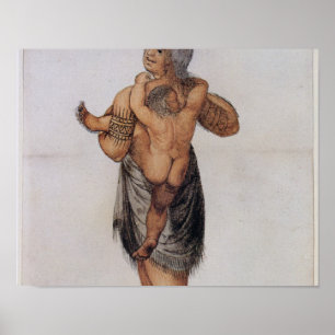 Poster Femme et bébé indiens de Pomeiooc