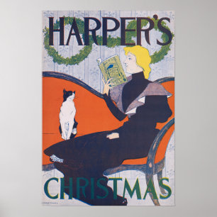 Poster Femme et chat, Edward Penfield