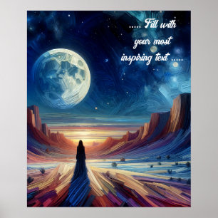 Poster Femme et son ombre dans le dessert