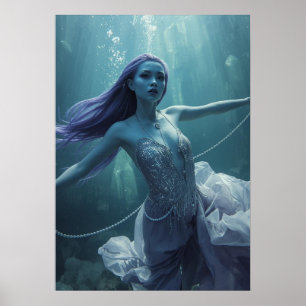 Poster Femme extraterrestre de cristal sous-marin – Fanta