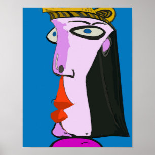 Poster femme Face, cubisme