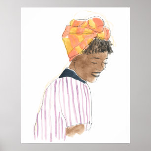 Poster Femme forte et belle souriante