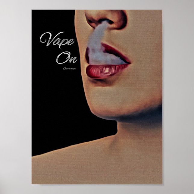 Poster Femme Fumer Vape Sur L'Affiche (Devant)