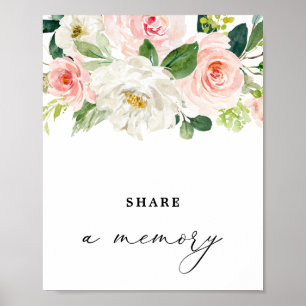 Poster Femme Funéraire Partager Un Signe De Mémoire, Post