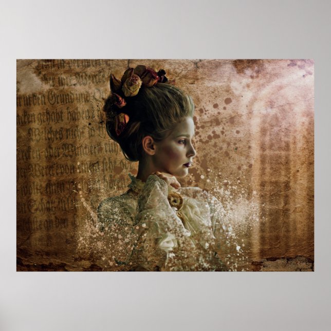 Poster Femme ghost halloween (Devant)
