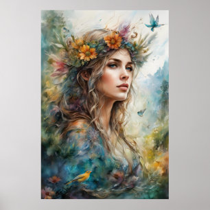 Poster Femme Glamour Boho