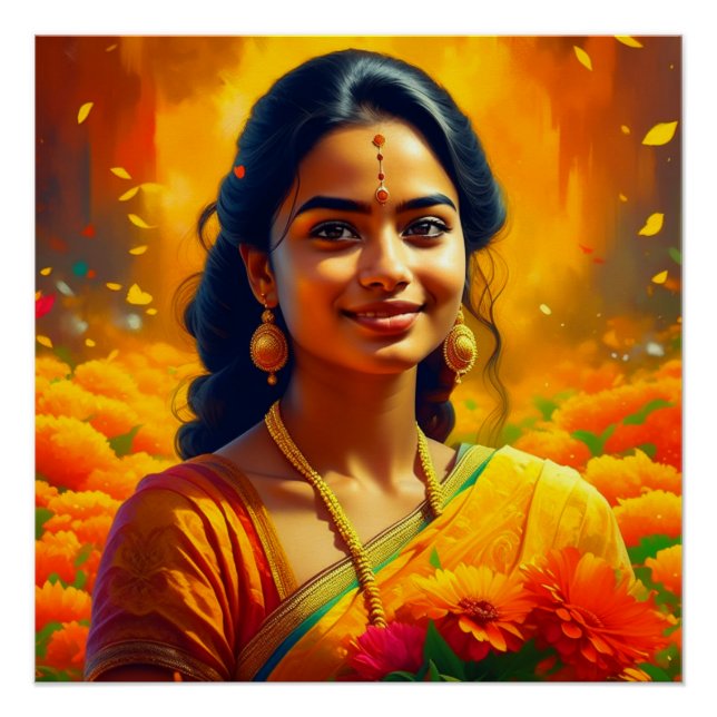 Poster Femme Gudi Padwa (Devant)
