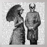 Femme hurlante et crâne