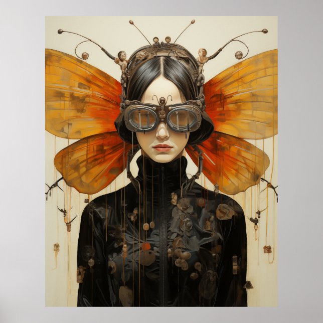 Poster Femme Imaginaire Scifi Insect (Devant)