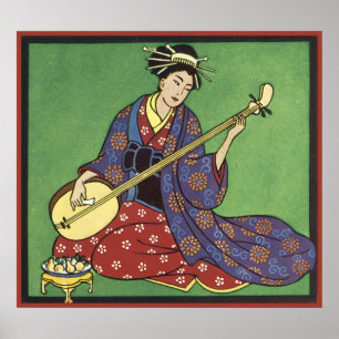 Poster Femme japonaise