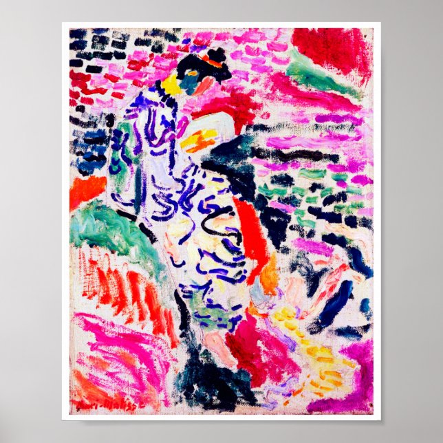Poster Femme japonaise au bord de l'eau, Matisse (Devant)