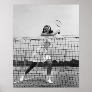 Poster Femme jouant au tennis