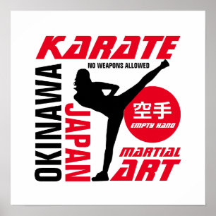 Poster Femme karaté