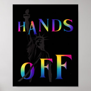 Poster Femme Mains De Résistance Rainbow Statue De Libe