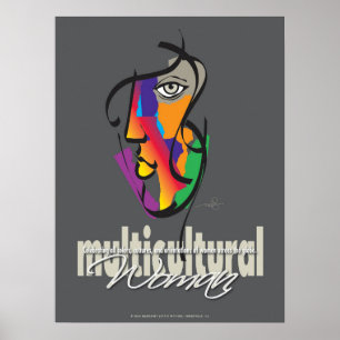 Poster Femme multiculturelle
