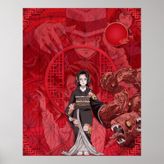 Poster Femme Muzan Kibutsuji