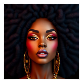 Poster femme noire africaine mélanine sista filles à la p