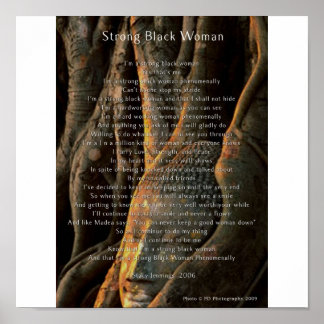 Poster Femme noire forte