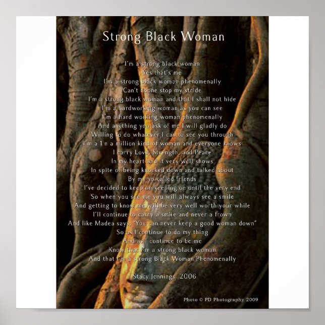 Poster Femme noire forte (Devant)