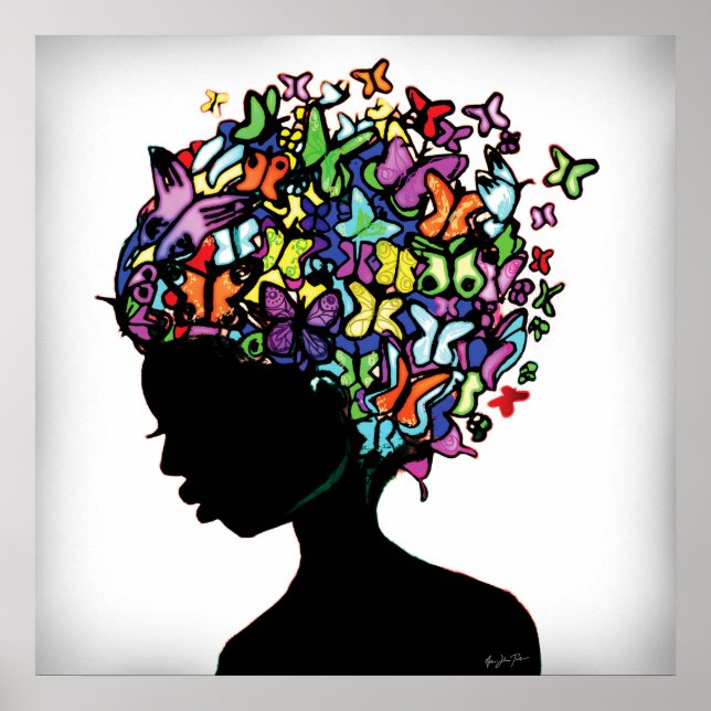 Poster Femme papillon (Devant)