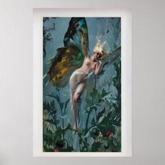Poster Femme Papillon by Luis Ricardo Falero Vintage