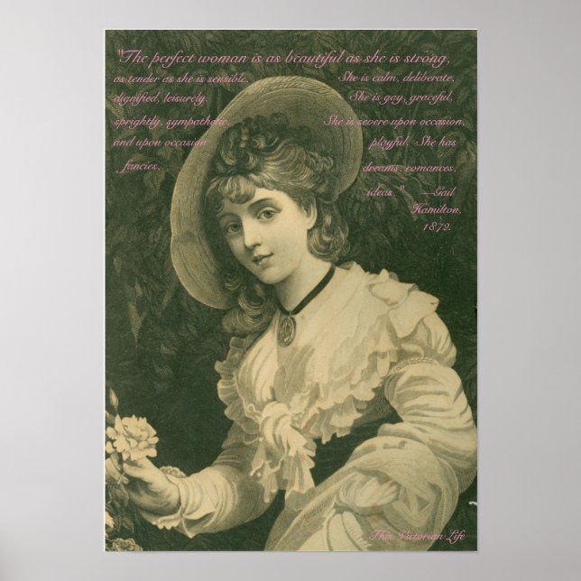 Poster Femme parfaite—Citation victorienne (Devant)