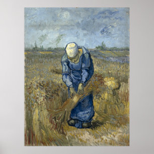 Poster Femme paysanne relie les cieux par Vincent Van Gog