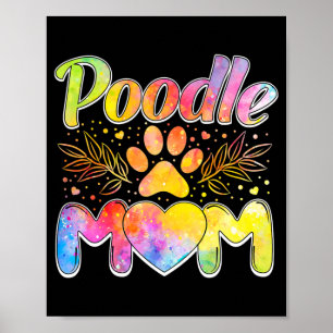 Poster Femme Poodle Maman Poodle Propriétaire Amoureux Po