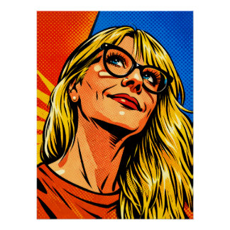 POSTER FEMME POP ART