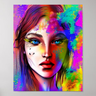 Poster Femme puissante urbaine