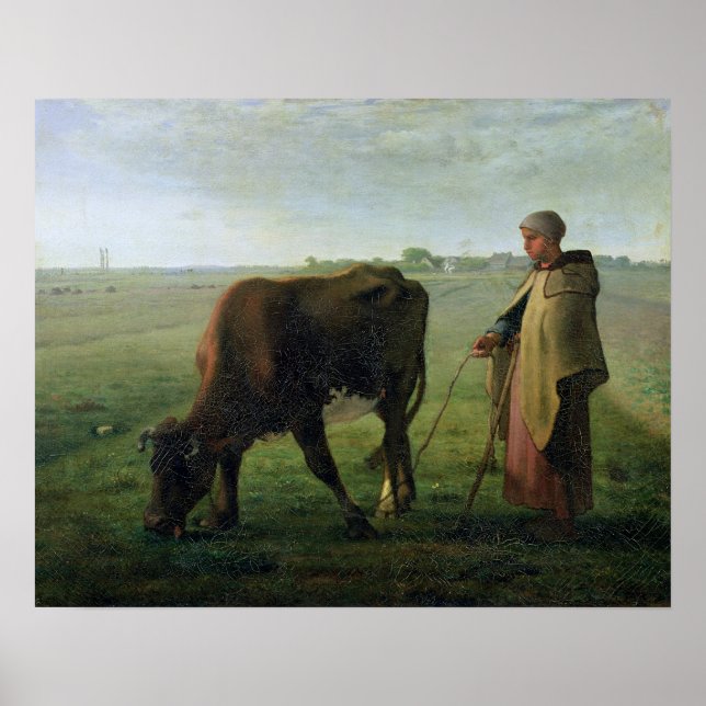 Poster Femme qui pète sa vache, 1858 (Devant)