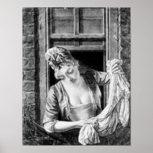 Poster Femme qui se lave