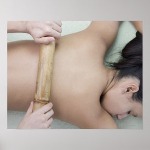 Poster Femme recevant le traitement de spa