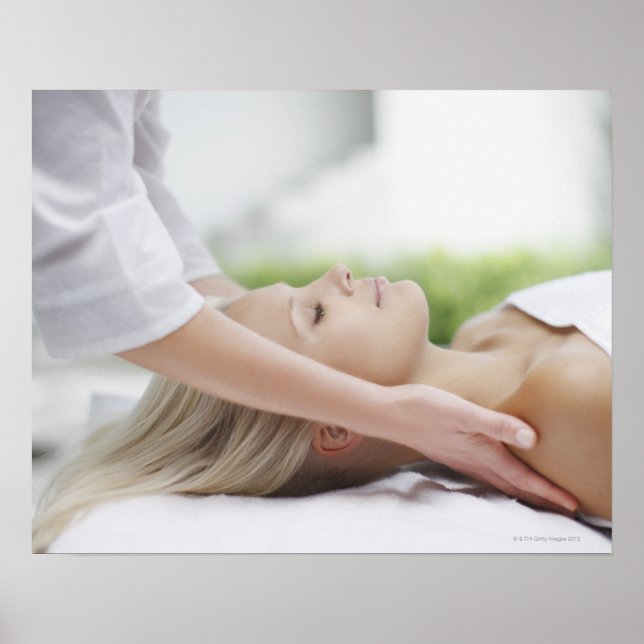 Poster Femme recevant un massage (Devant)