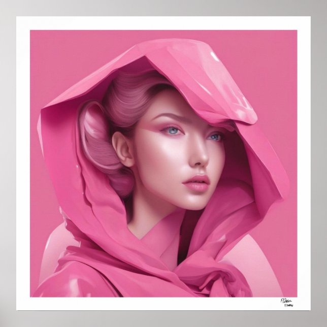 Poster Femme rose (Devant)