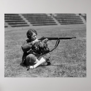 Poster Femme Sharpshooter, années 1920