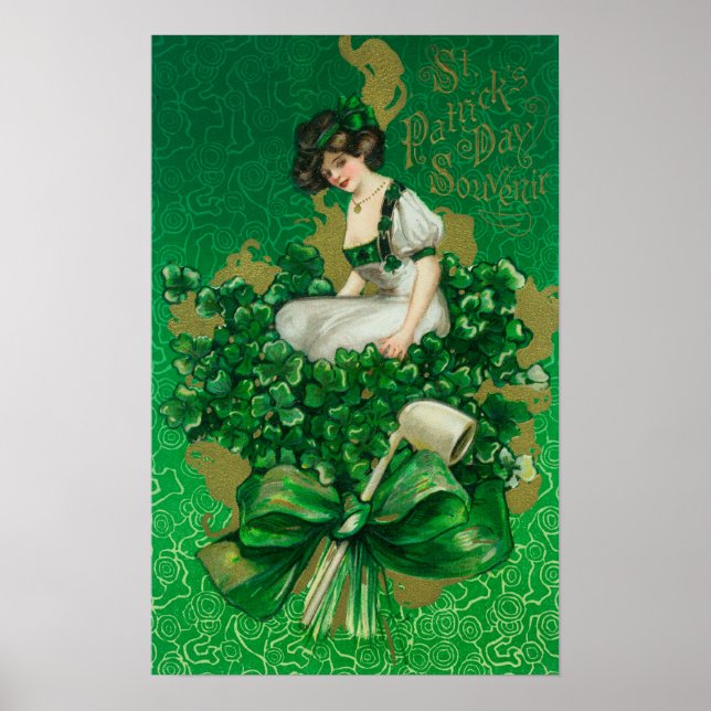 Poster Femme Souvenir de la Saint Patrick sur la scène de (Devant)
