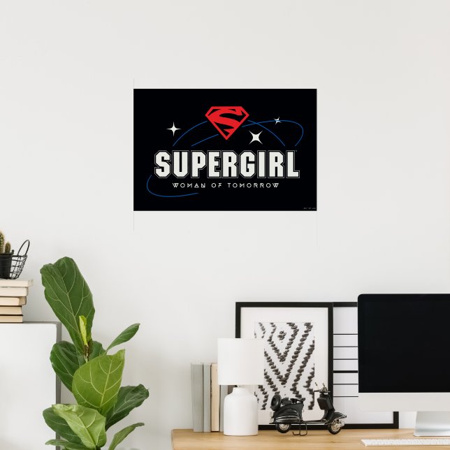 Poster Femme super fille de demain (Bureau à domicile)