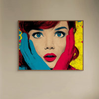 Femme surprise en Pop Art