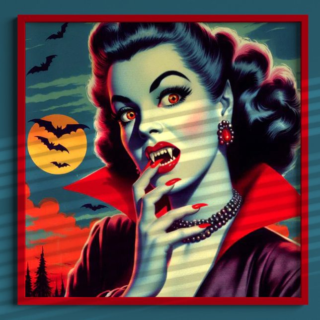 Poster Femme Vampire Vintage (Créateur téléchargé)
