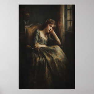 Poster Femme Victorienne Endormie Imprimable Dark Romanti