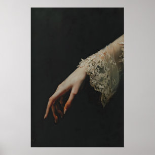 Poster Femme Victorienne Main Broderie Art Imprimable Som