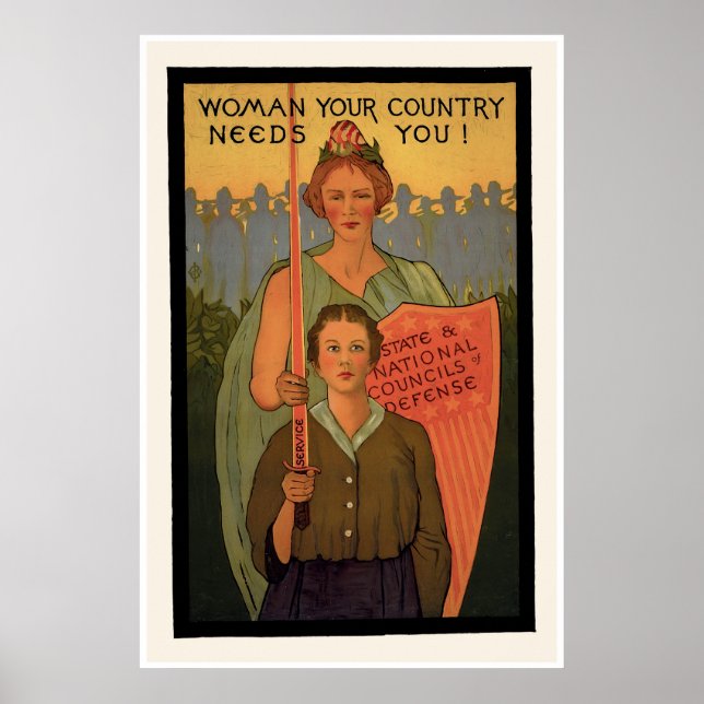 Poster Femme Votre Pays A Besoin De Vous ! (Devant)