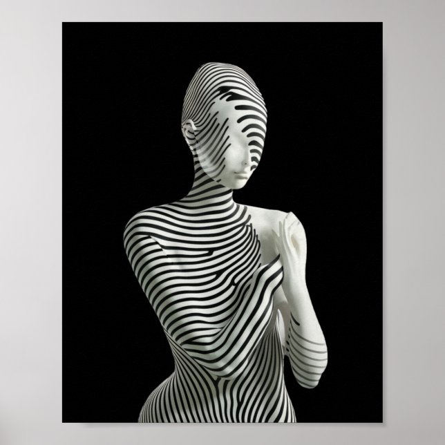 Poster Femme zébrée (Devant)
