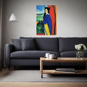 Poster Femme zoomorphique avec oreilles de chat Art AI