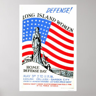 Poster Femmes 2ÈME GUERRE MONDIALE de Long Island 1941 WP