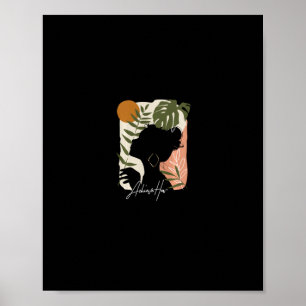 Poster femmes afro-américaines&# 9 ; s graphique naturel 