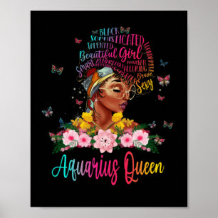 Poster Femmes Aquarius Queen Black Persistent Belle