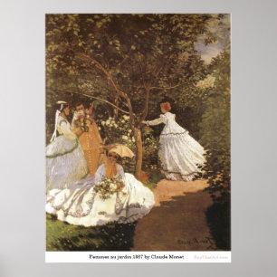 Poster Femmes au jardin 1867 par Claude Monet